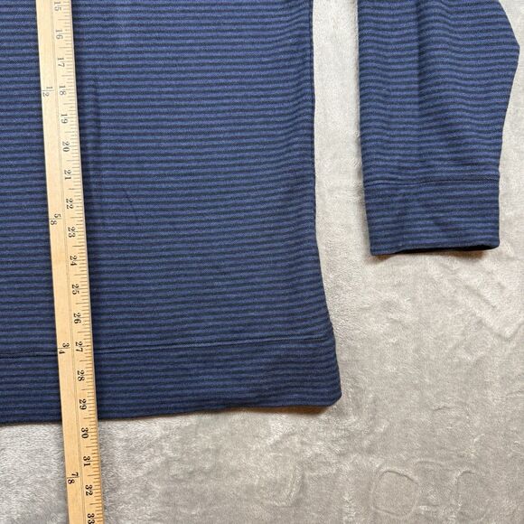 Vineyard Vines Pullover Men’s XXL Blue Black Striped Pima Cotton Mock Neck - Picture 5 of 6